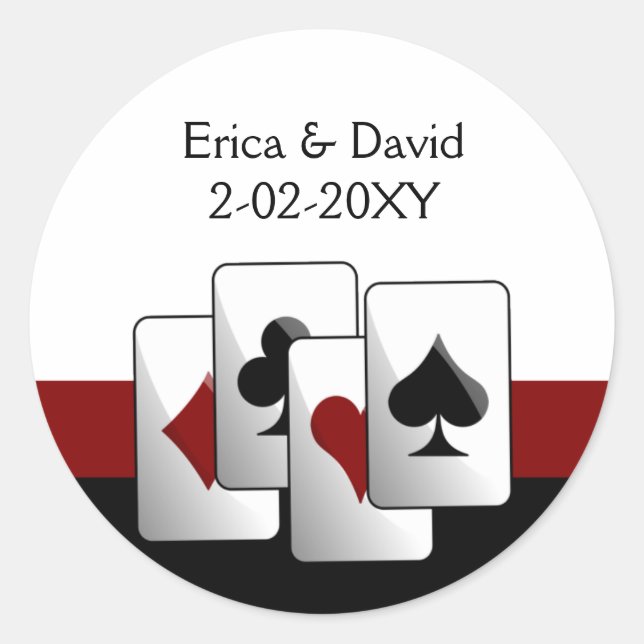 Sello para sobres boda de Vegas (Anverso)