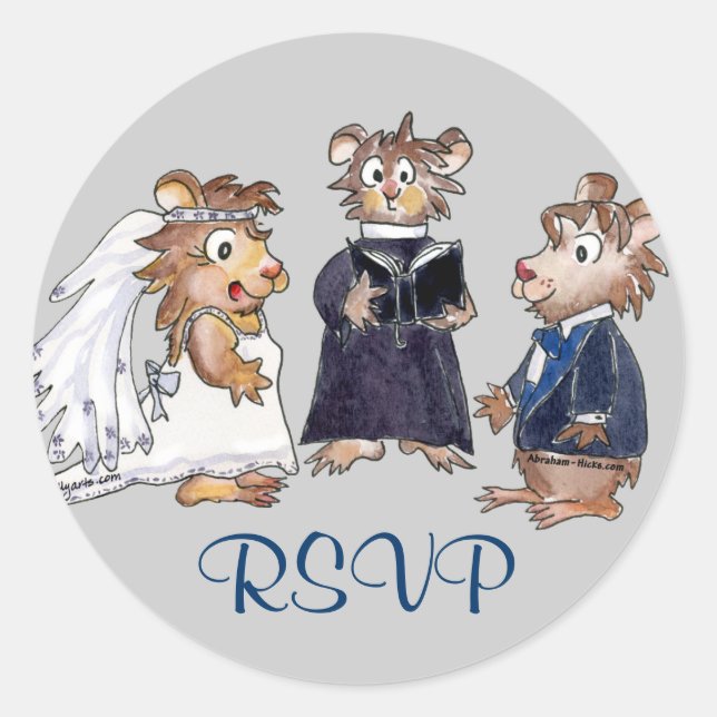 Sello para sobres Boda gracioso (Anverso)