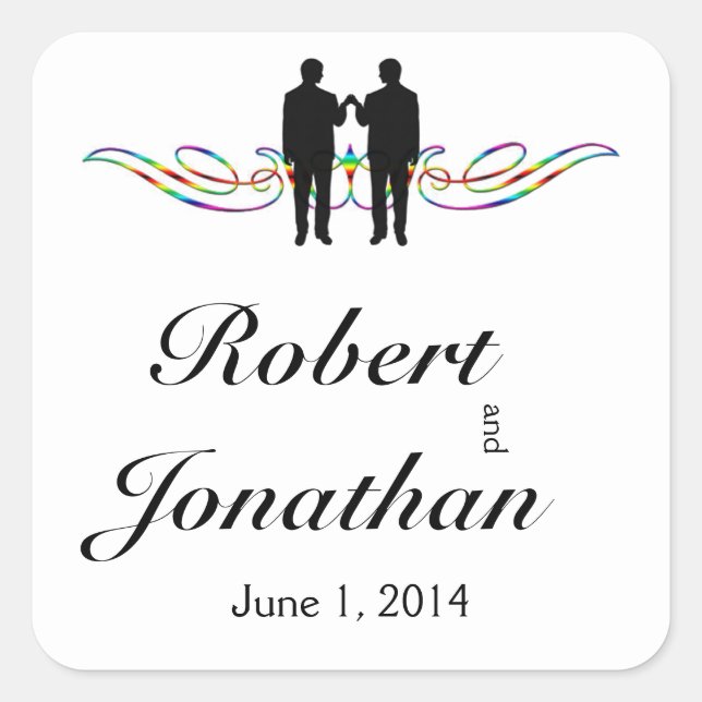 Sello para sobres Boda Groom Elegance Groom (Anverso)