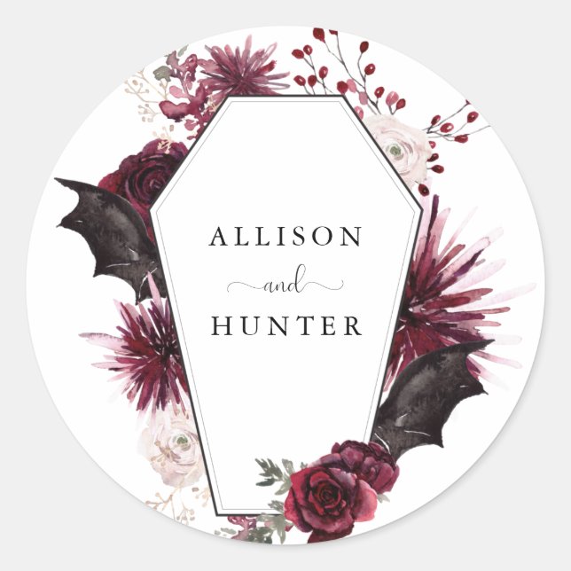 Sello para sobres boda | Halloween (Anverso)