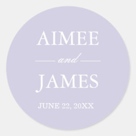Sello para sobres Boda Lavender Pegatina elegante