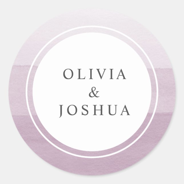 Sello para sobres Boda morado (Anverso)