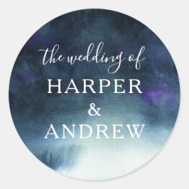 Sello para sobres Boda Navy Blue Ombre