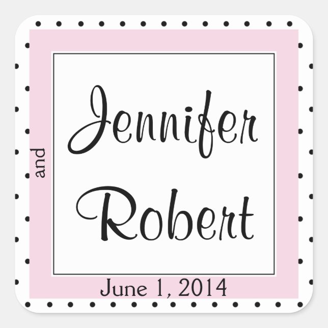 Sello para sobres Boda Polka Dot Butterfly Posh (Anverso)