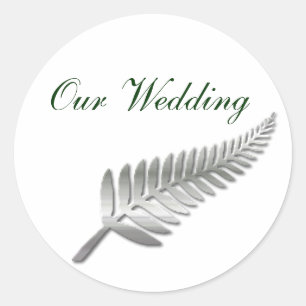 Sello para sobres Boda Silver Fern