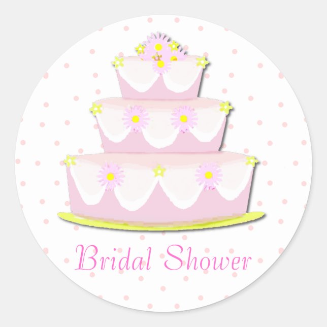 Sello para sobres bonito Bridal Shower (Anverso)