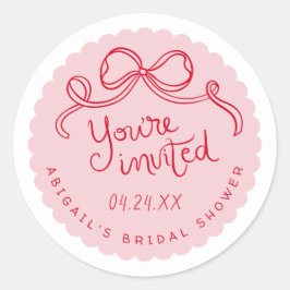 Sello para sobres Bridal Shower Whimsical Pink
