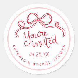 Sello para sobres Bridal Shower Whimsical Pink