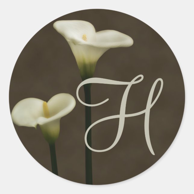 Sello para sobres Calla Lily H (Anverso)