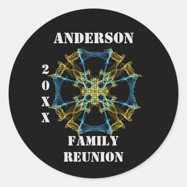 Sello para sobres celestial de la Reunión Familiar (Anverso)