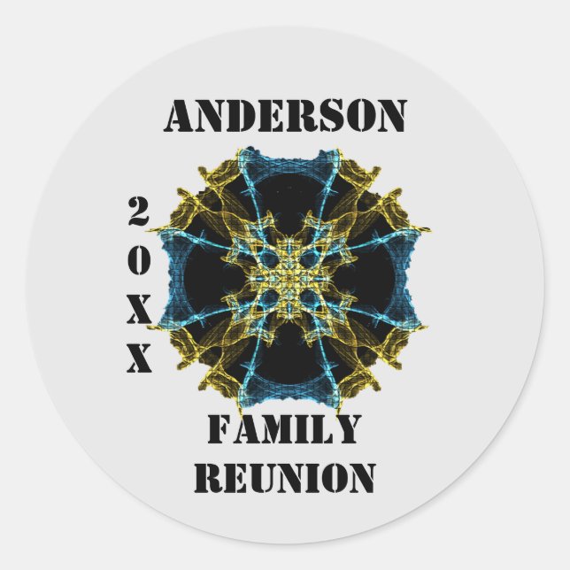 Sello para sobres Celestial Único de Runion Famili (Anverso)