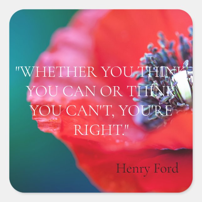 SELLO PARA SOBRES : CITA INSPIRADORA DE HENRY FORD (Anverso)