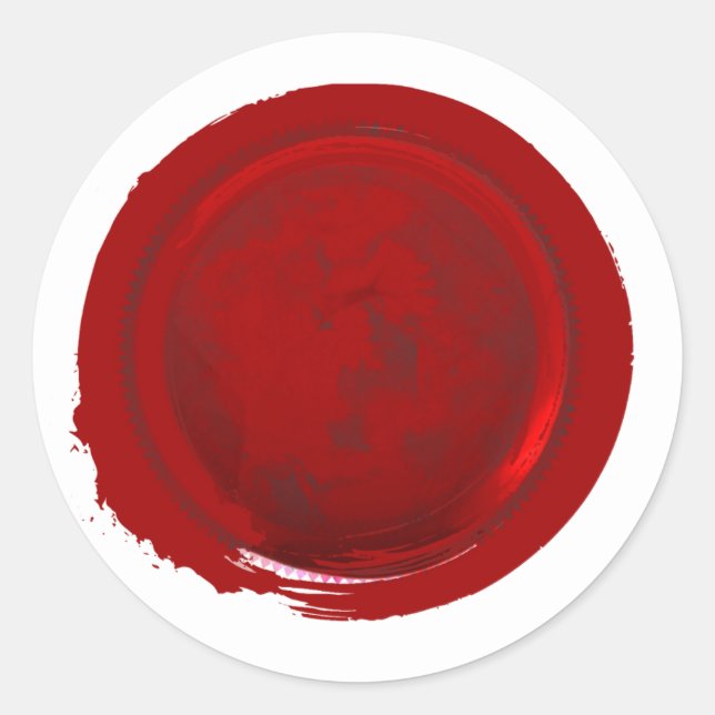 Sello para sobres clásico de cera roja (Anverso)