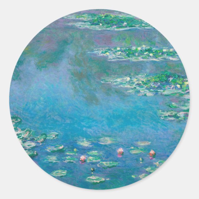 SELLO PARA SOBRES : CLAUDE MONET : AGUAS (Anverso)