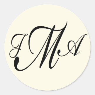 sello para sobres crema y marrón personalizado