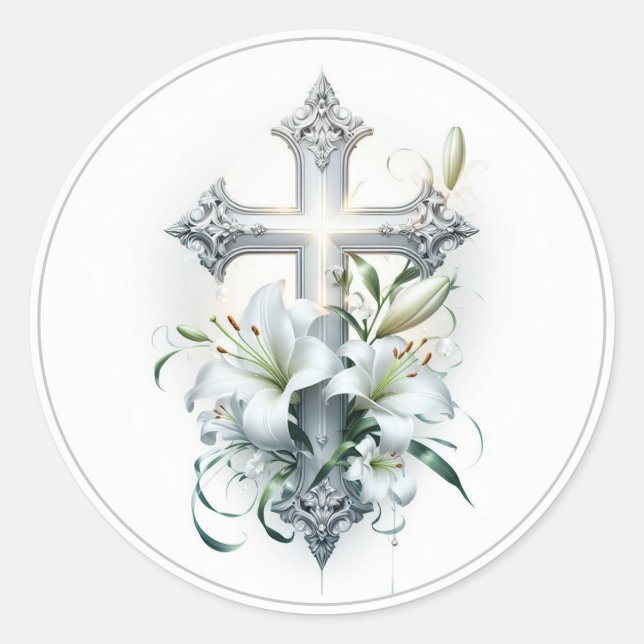 Sello para sobres Cruzar con Lilies (Anverso)