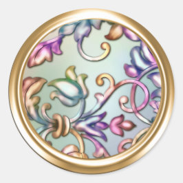 Sello para sobres Damasco de Oro y Arcoiris