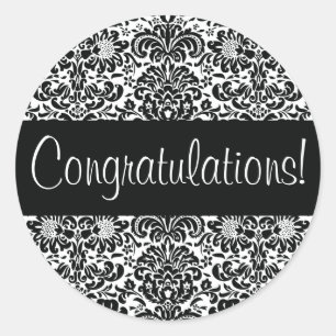 Sello para sobres Damask de felicitaciones