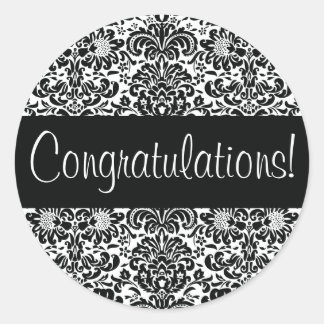 Sello para sobres Damask de felicitaciones