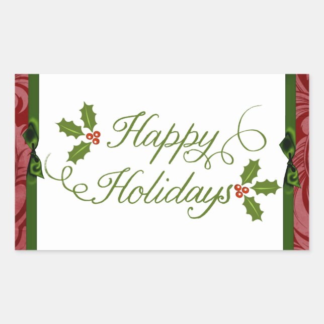 Sello para sobres de 20 a 1,5" Felices Navidades (Anverso)