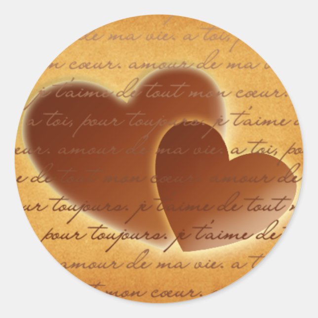 sello para sobres de 2 corazones (Anverso)