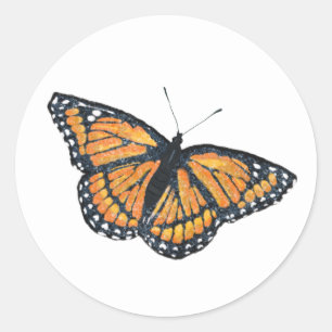Sello para sobres de arte de la mariposa monarca d