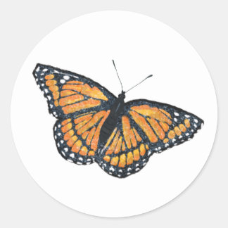 Sello para sobres de arte de la mariposa monarca d