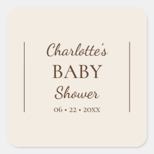 Sello para sobres de Baby Shower Minimalista de Bo