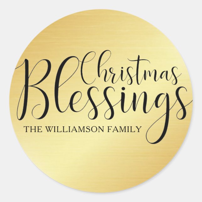 Sello para sobres de bendición de Navidades person (Anverso)