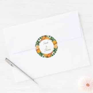 Sello para sobres de Boda de sueño de Zesty Citrus