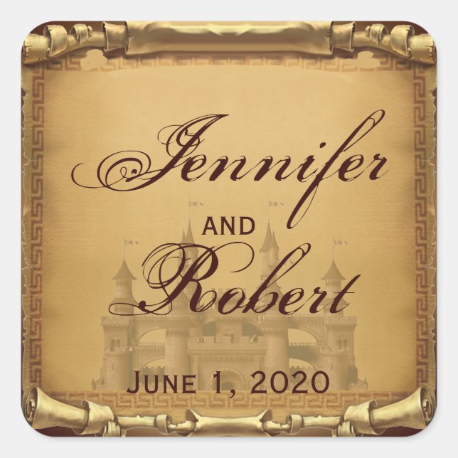 Sello para sobres de Boda de una vez (Anverso)