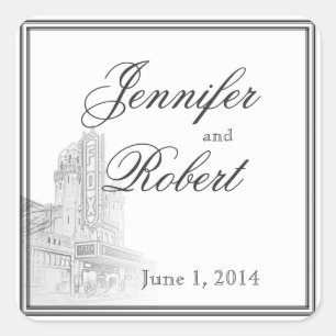 Sello para sobres de bodas de destino de Atlanta