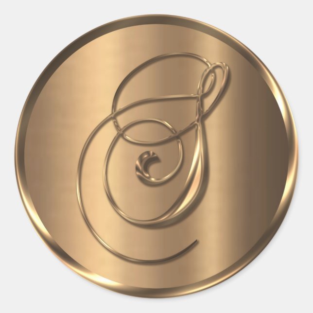 Sello para sobres de bronce no METÁLICO de Monogra (Anverso)