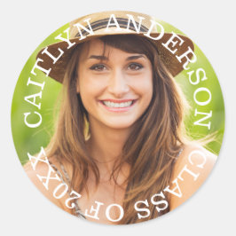 Sello para sobres de clase de graduación de círcul