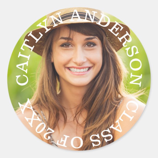 Sello para sobres de clase de graduación de círcul (Anverso)