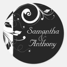 Sello para sobres de coincidencia de giro negro + 