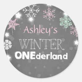 Sello para sobres de copas de nieve onederland de 