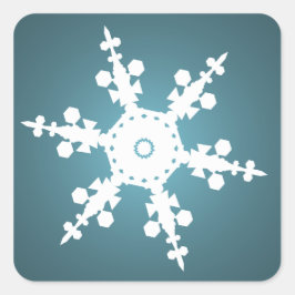 sello para sobres de copo de nieve azul
