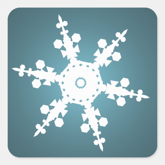 sello para sobres de copo de nieve azul (Anverso)