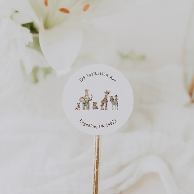 Sello para sobres de dirección de Baby Shower Safa (Subido por el creador)