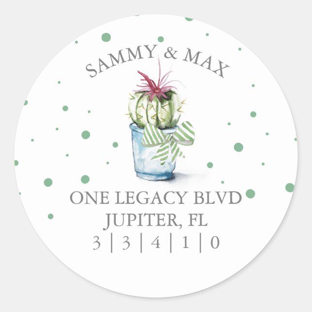 Sello para sobres de dirección de devolución de ca (Anverso)