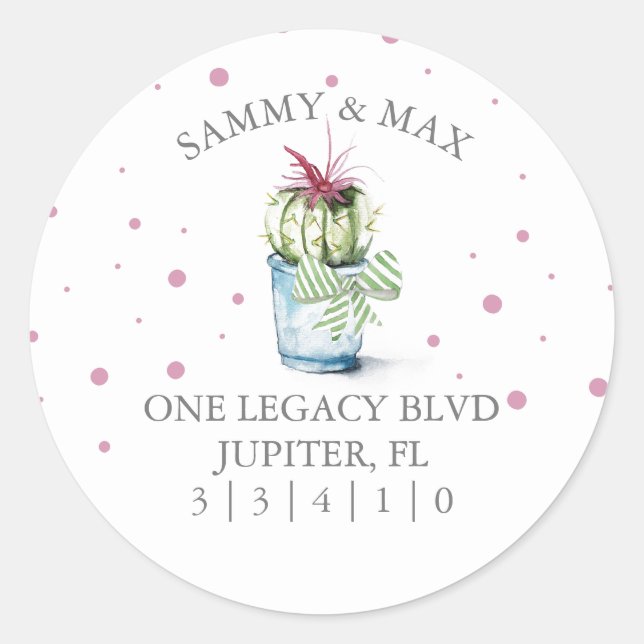 Sello para sobres de dirección de devolución de ca (Anverso)