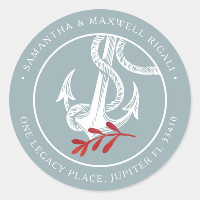 Sello para sobres de dirección de devolución de ma (Anverso)