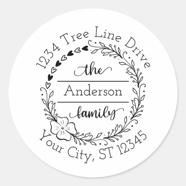 Sello para sobres de dirección de devolución de no (Anverso)