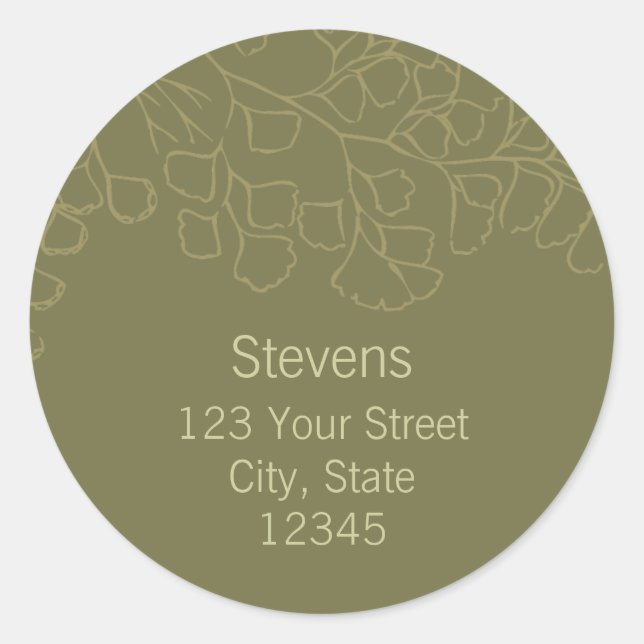 Sello para sobres de dirección de devolución de Wo (Anverso)