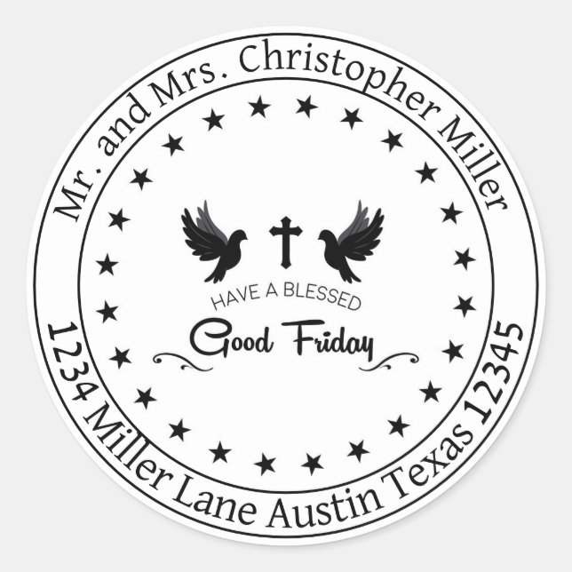 Sello para sobres de dirección de devolución del v (Anverso)