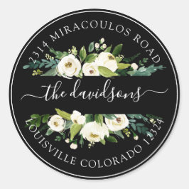 Sello para sobres de dirección de devolución flora