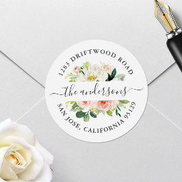 Sello para sobres de dirección de devolución flora