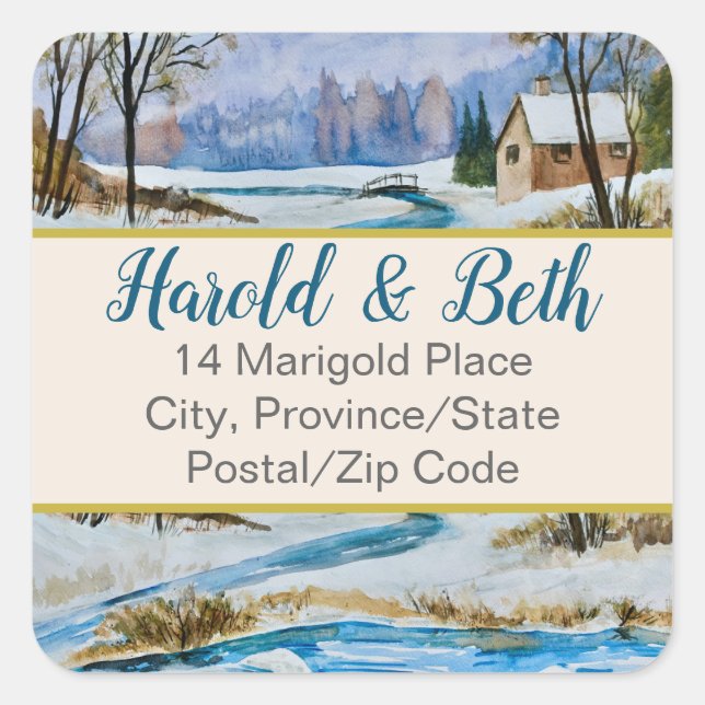 Sello para sobres de dirección de invierno del paí (Anverso)