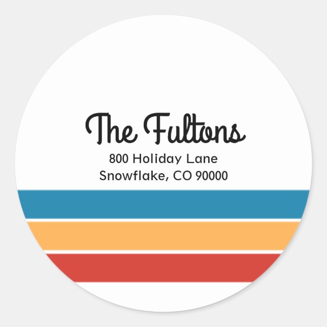 Sello para sobres de dirección de retorno alegre (Anverso)